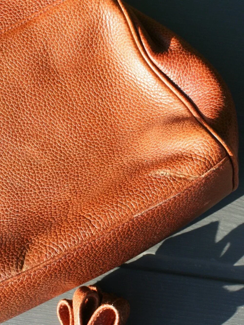 VTG Liz Claiborne Genuine Pebbled Leather Satchel Top Handle Crossbody Bag